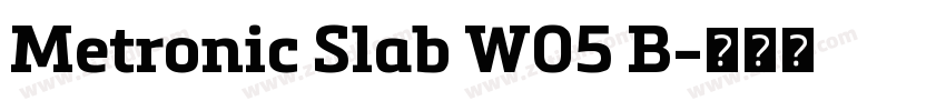 Metronic Slab W05 B字体转换